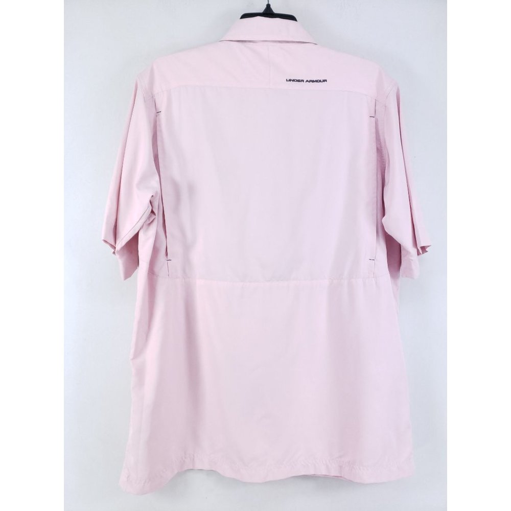Under Armour Men's Size Medium Vented Shirt Pink - Picture 2 of 9